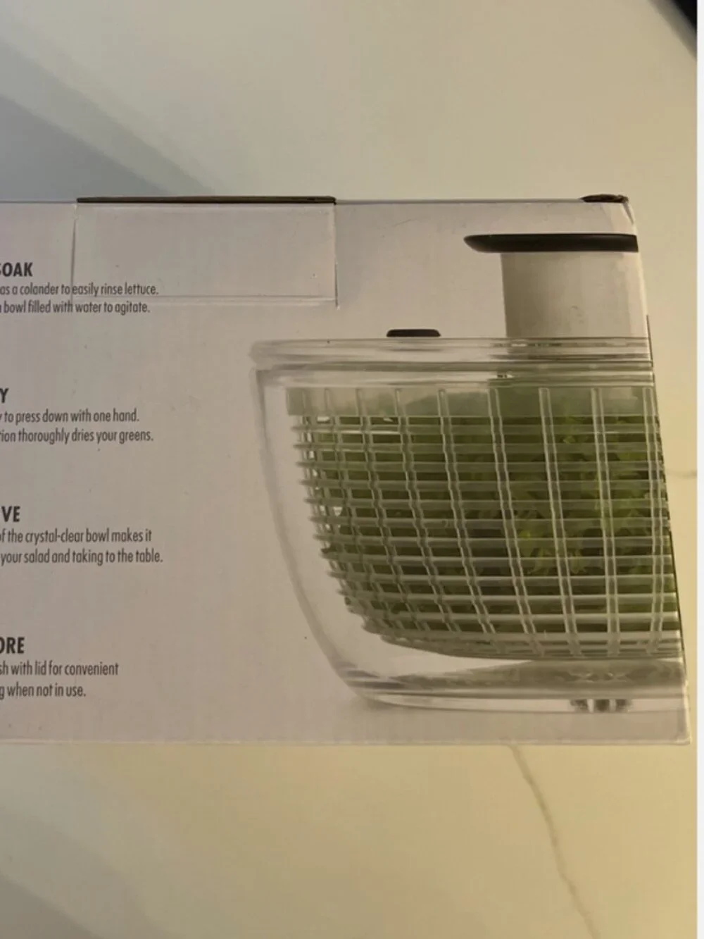 NWT OXO Good Grips Little Salad And Herb Spinner 4.0 Clear Bowl